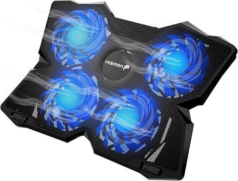 Fosmon Laptop Cooler for 13" to 17-inch Laptop PS4 MacBook Pro, USB Powered Quiet Cooling Fan with 2X USB Ports in Saudi Arabia