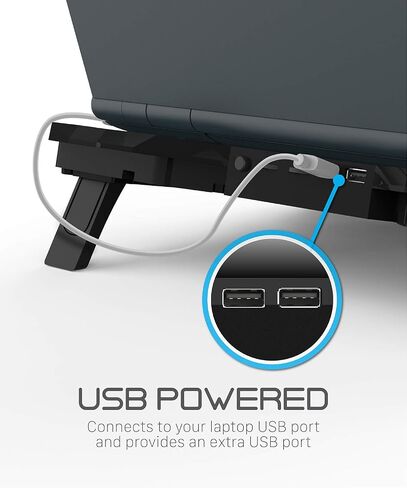 Fosmon Laptop Cooler for 13" to 17-inch Laptop PS4 MacBook Pro, USB Powered Quiet Cooling Fan with 2X USB Ports in Saudi Arabia