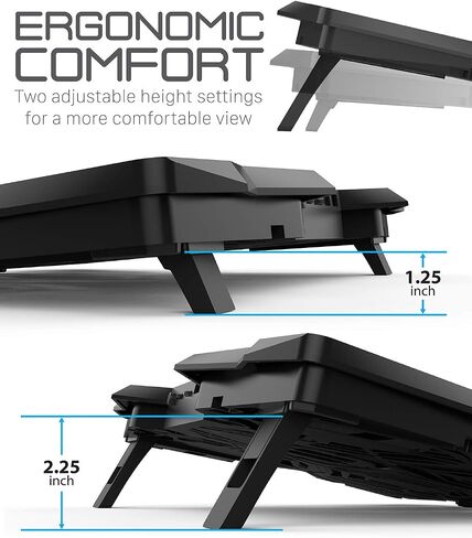 Fosmon Laptop Cooler for 13" to 17-inch Laptop PS4 MacBook Pro, USB Powered Quiet Cooling Fan with 2X USB Ports in Saudi Arabia