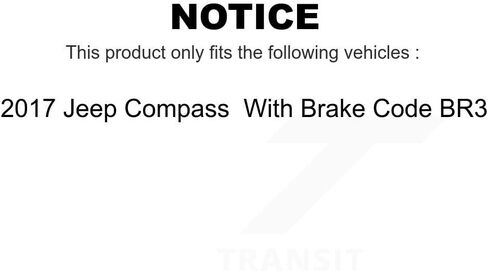 طقم مكابح قرصية سيراميك أمامية وخلفية من AmeriBRAKES لسيارة جيب كومباس 2017 مع رمز BR3 KNF-101516 in Kuwait