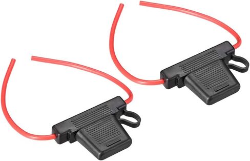 uxcell Fuse Holder in-line 8 Gauge AWG Waterproof Fuse Holder Black 2Pcs for Maxi Fuse in Saudi Arabia