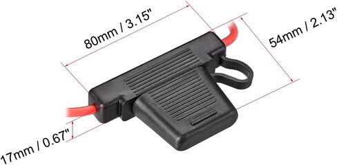 uxcell Fuse Holder in-line 8 Gauge AWG Waterproof Fuse Holder Black 2Pcs for Maxi Fuse in Saudi Arabia