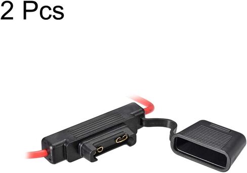 uxcell Fuse Holder in-line 8 Gauge AWG Waterproof Fuse Holder Black 2Pcs for Maxi Fuse in Saudi Arabia