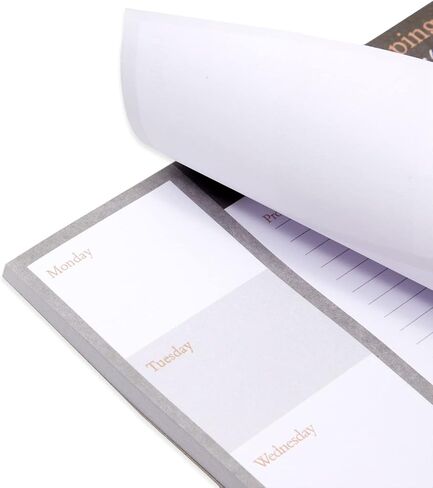 Juvale 3-Pack Large Magnetic Shopping List Pad For Fridge with Checklist, Grocery Store Magnet Notepads for Weekly Meal Planner with 52 Sheets Each, Brown/Gray (7.5x9.5 In) in Saudi Arabia