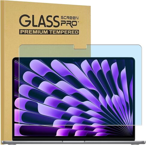 KEANBOLL Anti Blue Light Tempered Glass Screen Protector Compatible with MacBook Air 13.6 inch 2024 2022 M3 A3113 M2 A2681, Eye Protection Blue Light Blocking （Tempered Glass ） Shield in Saudi Arabia