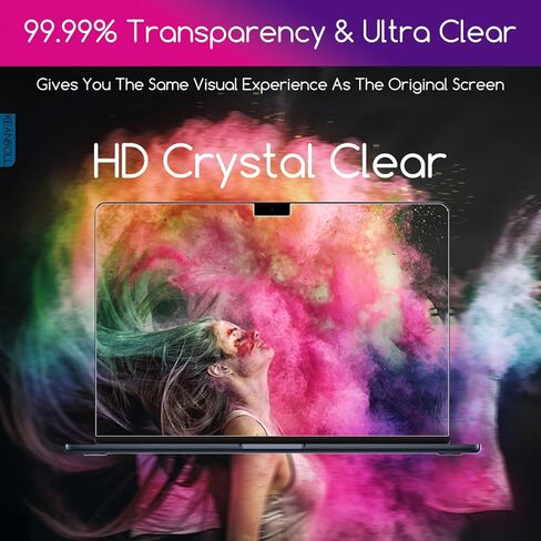 KEANBOLL Anti Blue Light Tempered Glass Screen Protector Compatible with MacBook Air 13.6 inch 2024 2022 M3 A3113 M2 A2681, Eye Protection Blue Light Blocking （Tempered Glass ） Shield in Saudi Arabia