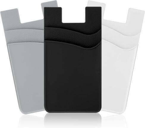 Mabor 3pcs Phone Card Holder,Phone Pocket,Stick on Phone Wallet, Fits Every Smartphones,Strong Stickiness,Card Holder for Back of Phone,Cell Phone Wallet in Saudi Arabia