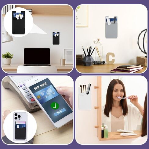 Mabor 3pcs Phone Card Holder,Phone Pocket,Stick on Phone Wallet, Fits Every Smartphones,Strong Stickiness,Card Holder for Back of Phone,Cell Phone Wallet in Saudi Arabia