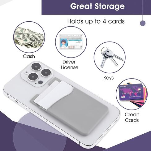 Mabor 3pcs Phone Card Holder,Phone Pocket,Stick on Phone Wallet, Fits Every Smartphones,Strong Stickiness,Card Holder for Back of Phone,Cell Phone Wallet in Saudi Arabia