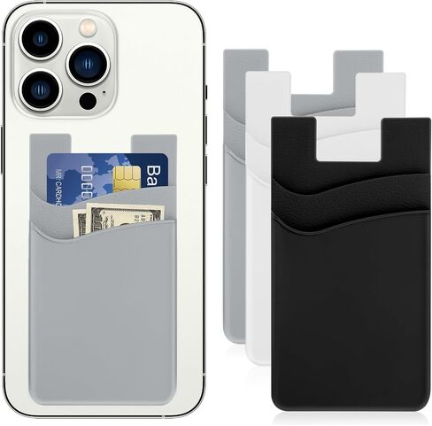 Mabor 3pcs Phone Card Holder,Phone Pocket,Stick on Phone Wallet, Fits Every Smartphones,Strong Stickiness,Card Holder for Back of Phone,Cell Phone Wallet in Saudi Arabia