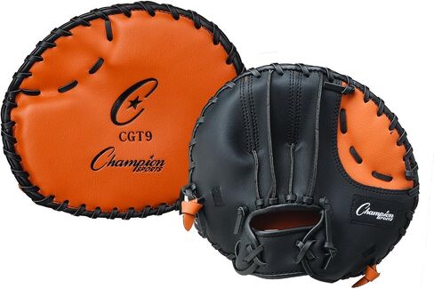 Champion Sports 11.5" Fielder's Glove - Synthetic Leather Front and Back for Comfort Grip | Double Bar Open Web and Conventional Back Design for Versatility | Age: Elementary | Right-Handed Glove in Saudi Arabia