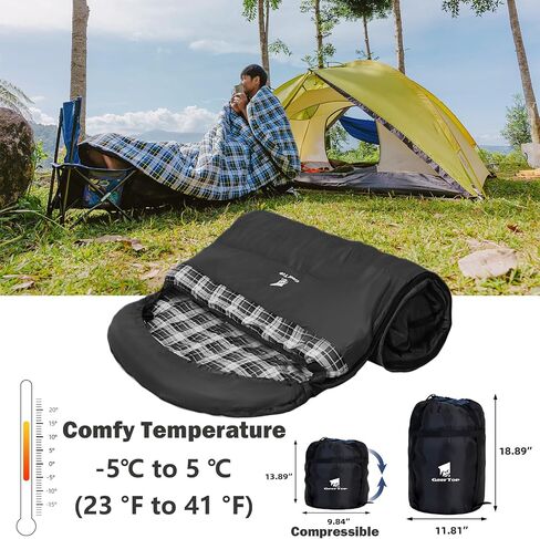 GEERTOP Portable Sleeping Bag Flannel for Adults Big and Tall Lightweight Waterproof Warm 3-4 Season Backpacking Sleeping Bag for Camping Hiking Mountaineering in Saudi Arabia