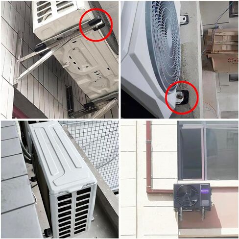 ITROLLE 4PCS Black Air Conditioner Shock Pad an ti-Vibration Pads Rubber Isolator Pads for Air Conditioning Condenser Outer Machine in Saudi Arabia