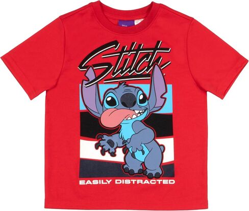 Disney Lilo and Stitch Boys 3-Piece Pants Set, Two Short Sleeve T-Shirts & Jogger Pants 3-Pack Bundle Set in Saudi Arabia