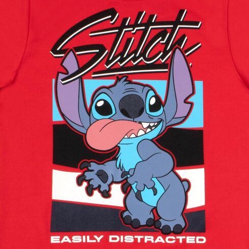 Disney Lilo and Stitch Boys 3-Piece Pants Set, Two Short Sleeve T-Shirts & Jogger Pants 3-Pack Bundle Set in Saudi Arabia