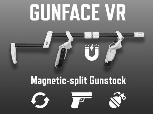 Business Company VR GunFace VR Magnetic-Split Gunstock (Quest 3), GF_Q3_W_LS in Saudi Arabia