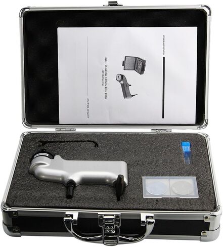 AMTAST Hardness Tester Barcol Impressor Indentation Hardness Tester Durometer for Aluminum and Aluminum Alloys, Resolution 0.5HBa, Portable Hardness Testing Meter HT10 in Kuwait