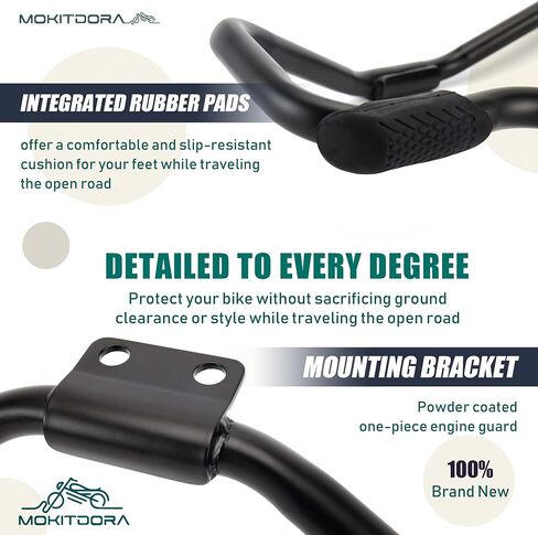 MoKitDora Sportster Engine Guard Highway Crash Bar 1.25" Fat Compatible with 2004-Later Harley Sportster XL and XR Models, Chrome in Saudi Arabia