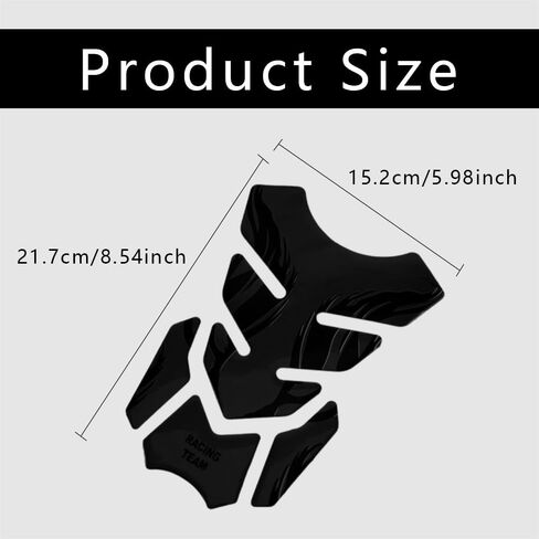 3D Gas Tank Protector, Universal 3D Motorcycle Gas Tank Sticker, Car Oil Tank Sticker, Motorcycle Fish Bone Sticker Gas Fuel Tank Protector Pad Compatible with Cars Trucks SUVs (Black) in Saudi Arabia