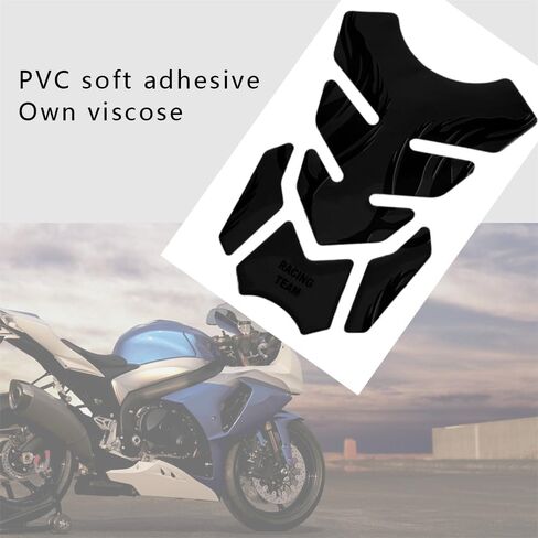 3D Gas Tank Protector, Universal 3D Motorcycle Gas Tank Sticker, Car Oil Tank Sticker, Motorcycle Fish Bone Sticker Gas Fuel Tank Protector Pad Compatible with Cars Trucks SUVs (Black) in Saudi Arabia