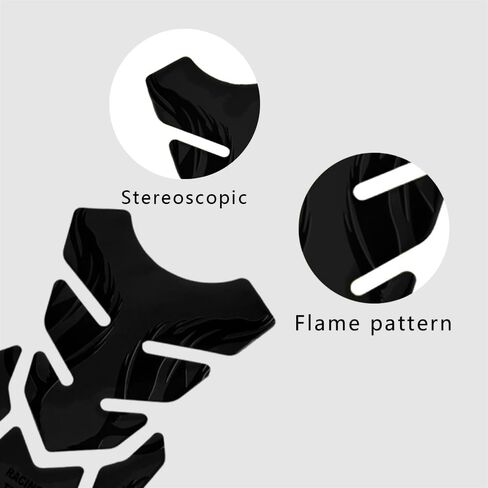 3D Gas Tank Protector, Universal 3D Motorcycle Gas Tank Sticker, Car Oil Tank Sticker, Motorcycle Fish Bone Sticker Gas Fuel Tank Protector Pad Compatible with Cars Trucks SUVs (Black) in Saudi Arabia