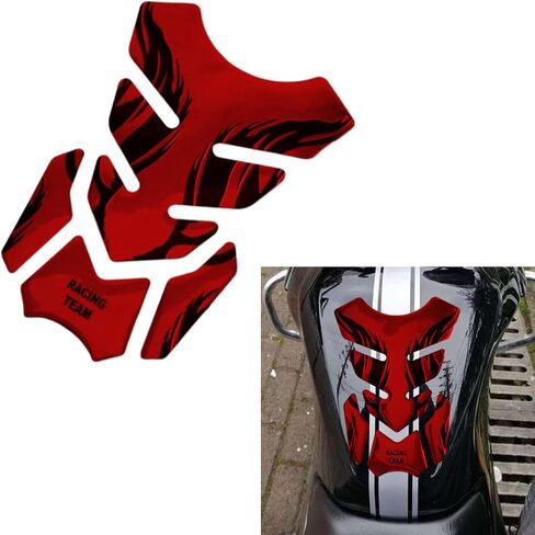 3D Gas Tank Protector, Universal 3D Motorcycle Gas Tank Sticker, Car Oil Tank Sticker, Motorcycle Fish Bone Sticker Gas Fuel Tank Protector Pad Compatible with Cars Trucks SUVs (Black) in Saudi Arabia