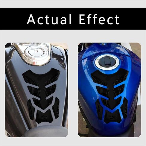 3D Gas Tank Protector, Universal 3D Motorcycle Gas Tank Sticker, Car Oil Tank Sticker, Motorcycle Fish Bone Sticker Gas Fuel Tank Protector Pad Compatible with Cars Trucks SUVs (Black) in Saudi Arabia