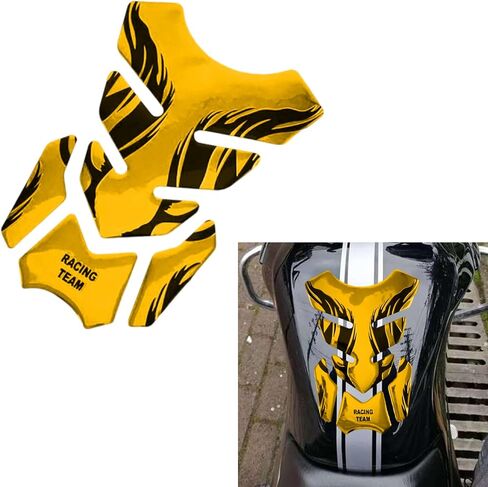 3D Gas Tank Protector, Universal 3D Motorcycle Gas Tank Sticker, Car Oil Tank Sticker, Motorcycle Fish Bone Sticker Gas Fuel Tank Protector Pad Compatible with Cars Trucks SUVs (Black) in Saudi Arabia