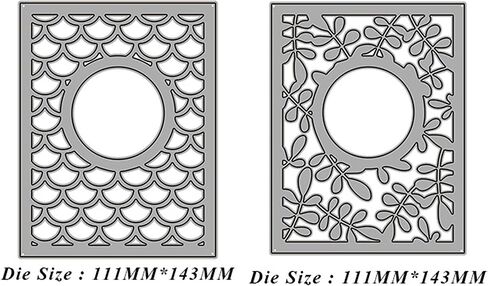 Ammsochy Cutting Dies Metal Stencils Scrapbooking Tools DIY Craft Carbon Steel Embossing Template for Paper Card Making Album Arts Crafts Supplies (Leaves and fish-11.1x14.3cm) in Saudi Arabia