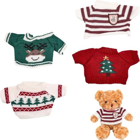 CHGCRAFT 4Styles Tee Bear Clothes Tee Bear Hoodie Stuffed Animal Clothes for DIY Bear Clothes Sublimation Stuffed Animal Cat Poppy, 18x15cm in Saudi Arabia