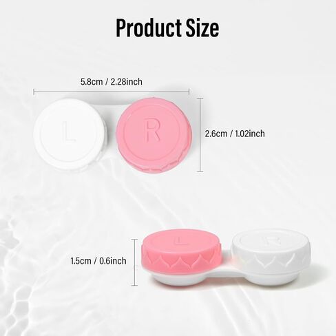 8 Pack Black Contact Lens Cases,Outdoor Portable Mini Contact Lens Kit,Perfect for Travel & Everyday Use in Saudi Arabia