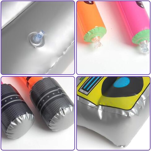 SBYURE 16 inch Party Inflatable Boom Box + 2 Microphones Inflatable Props + 23.6 inch Inflatable Keyboard Piano for 80s Party Decorations Inflatable Props in Saudi Arabia