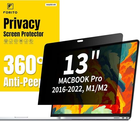 F FORITO Compatible with Macbook Pro 13 inch Privacy Screen (2016-2022, M1,M2), 360° Anti Peeping Anti Glare Laptop Privacy Filter, Reduce Eye Strain, Easy Installation in Saudi Arabia