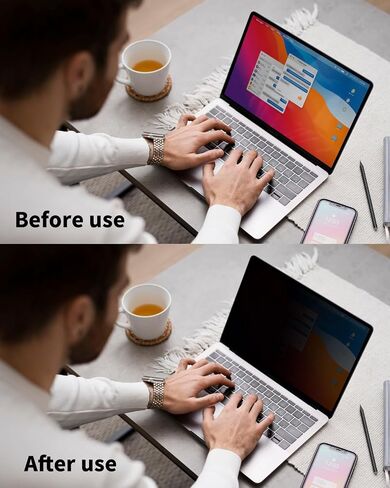 F FORITO Compatible with Macbook Pro 13 inch Privacy Screen (2016-2022, M1,M2), 360° Anti Peeping Anti Glare Laptop Privacy Filter, Reduce Eye Strain, Easy Installation in Saudi Arabia