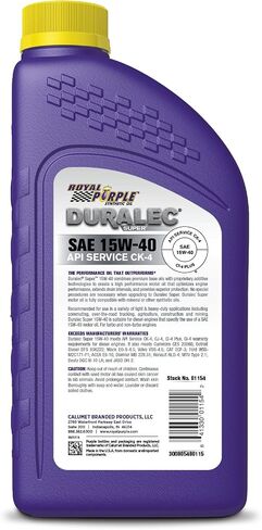 Royal Purple (06154-6PK API-Licensed Heavy Duty CJ-4 SAE 15W-40 High Performance Synthetic Motor Oil - 1 Quart, (Case of 6) in Saudi Arabia