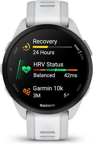 Garmin Forerunner 165 GPS Running Smartwatch, Fitness Tracker Smart Watch for Women and Men Bundle with Accessories - Mist Gray/Whitestone in Saudi Arabia