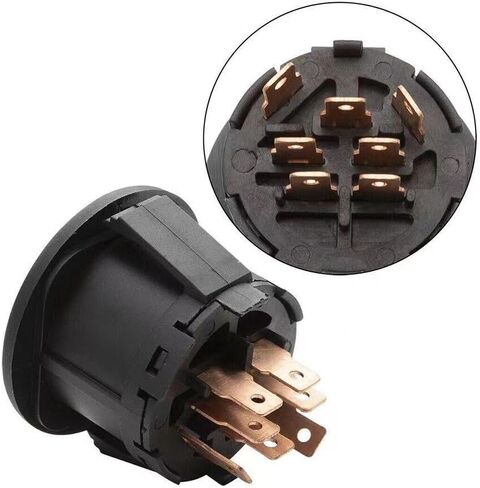 PARFIT 532175566 Ignition Switch with Key 4-Position 7-Terminals for Craftsmann Dixonn Husqvarn Cub Cade 532175566 John Deeree E100 D100 LA100 L105 L100 L110 GY20074 175566… in Saudi Arabia