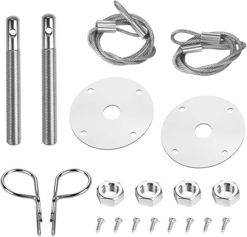 قفل لوحة غطاء المحرك العالمي، مجموعة مشبك قفل غطاء محرك السيارة، ملحقات السيارة المعدلة in Kuwait