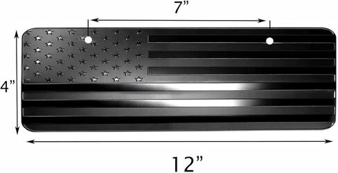 لوحة ترخيص معدنية منقوشة بعلم أسود من LFPartS USA (12 بوصة × 4 بوصة (نصف حجم)، أسود) فتحتان in Kuwait
