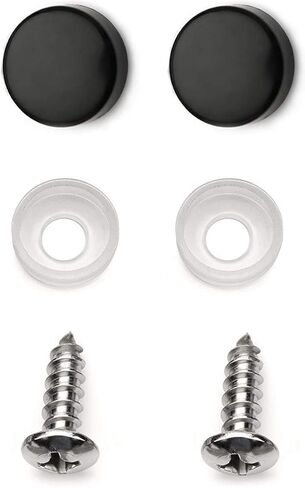 لوحة ترخيص معدنية منقوشة بعلم أسود من LFPartS USA (12 بوصة × 4 بوصة (نصف حجم)، أسود) فتحتان in Kuwait