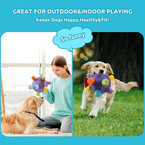 Yikko Interactive Snuffle Ball, Upgraded Chew Dog Toys for Aggressive Chewers, Cloth Strip Hiding Food for Small Medium Dogs (Rainbow Orange) in Saudi Arabia