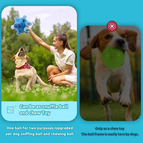 Yikko Interactive Snuffle Ball, Upgraded Chew Dog Toys for Aggressive Chewers, Cloth Strip Hiding Food for Small Medium Dogs (Rainbow Orange) in Saudi Arabia