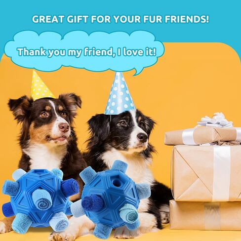 Yikko Interactive Snuffle Ball, Upgraded Chew Dog Toys for Aggressive Chewers, Cloth Strip Hiding Food for Small Medium Dogs (Rainbow Orange) in Saudi Arabia