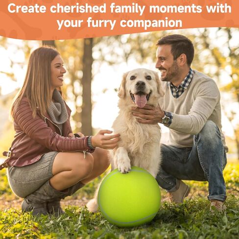 QDAN Giant Large Tennis Ball for Dogs: 9.5" Big Ball for Dogs for Outdoor Play, Big Tennis Ball Dog Toy, Dog Tennis Ball for Small Medium Large Dog, Yellow in Kuwait