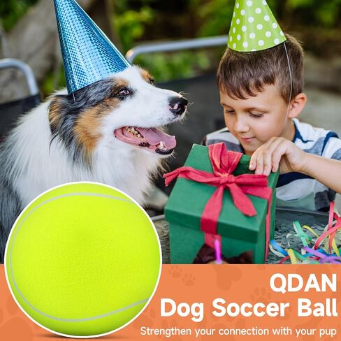 QDAN Giant Large Tennis Ball for Dogs: 9.5" Big Ball for Dogs for Outdoor Play, Big Tennis Ball Dog Toy, Dog Tennis Ball for Small Medium Large Dog, Yellow in Kuwait