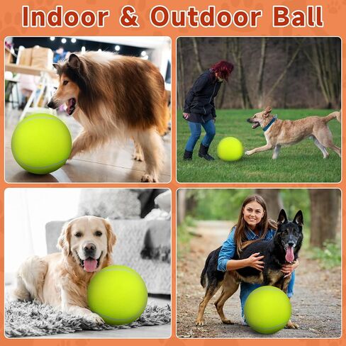 QDAN Giant Large Tennis Ball for Dogs: 9.5" Big Ball for Dogs for Outdoor Play, Big Tennis Ball Dog Toy, Dog Tennis Ball for Small Medium Large Dog, Yellow in Kuwait