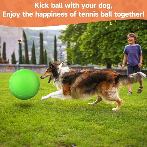 QDAN Giant Large Tennis Ball for Dogs: 9.5" Premium Balls for Dog for Outdoor Play Chasing, Big Tennis Ball Dogs Toy, Tennis Ball for Small Medium Large Dogs, Pet Ball Birthday, Yellow in Saudi Arabia