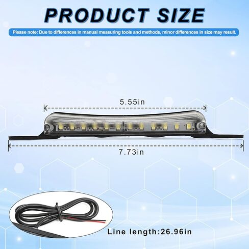 Universal LED License Plate Light Running Lamp Reverse Lights Tail Light Assembly for Car Trailer UTV ATV Truck RV Boat, Extremely Bright LED License Plate Lights, Blue (6000K) in Saudi Arabia