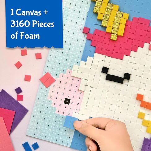 STICK 'N' STACK Mosaic Arts and Crafts for Kids and Adults with 3D Foam Stickers, Heart Design, Mess-Free Kids Craft Kit for Striking 3D Art, Makes Unique Heart Gifts for Girls and Boys Ages 10+ in Saudi Arabia