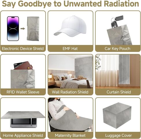 Faraday Fabric, 44" x 108" - Military-Grade Conductive Material for EMP Protection & Signal Blocking - Blocks Cell Phone, WiFi, Bluetooth - Easy to Cut & Sew in Kuwait